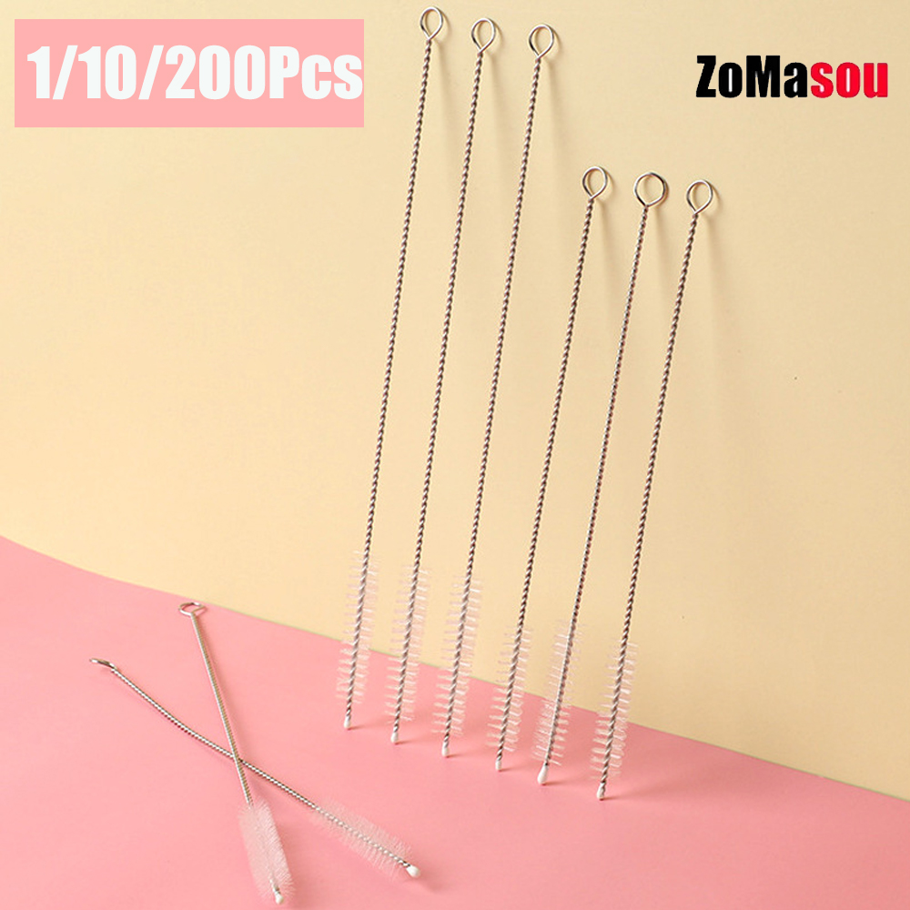 Weed Vaping Accessories - 1-200Pcs Stainless Steel Straw Cleaning Brush