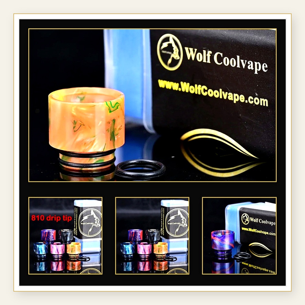 Wolfcoolvape 810 Drip Tips - S - Drip Tip Resin review and price