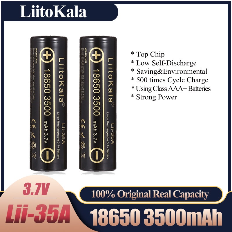 2-10pcs LiitoKala Lii-35A 1865 - Vape Battery 18650 review and price