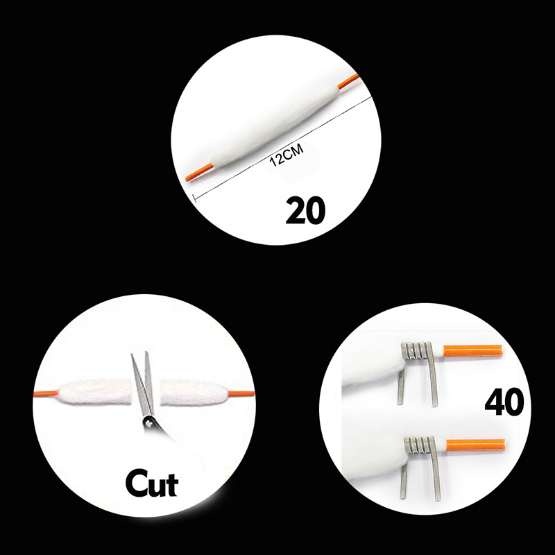 100pcs Coil wick Cotton Replac - Rda Atomizer Deck review and price