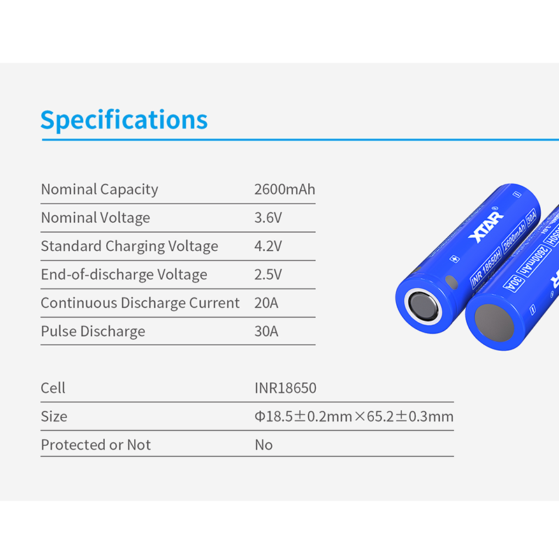 Original XTAR 18650 2600mah Ba - Vape Battery 18650 review and price