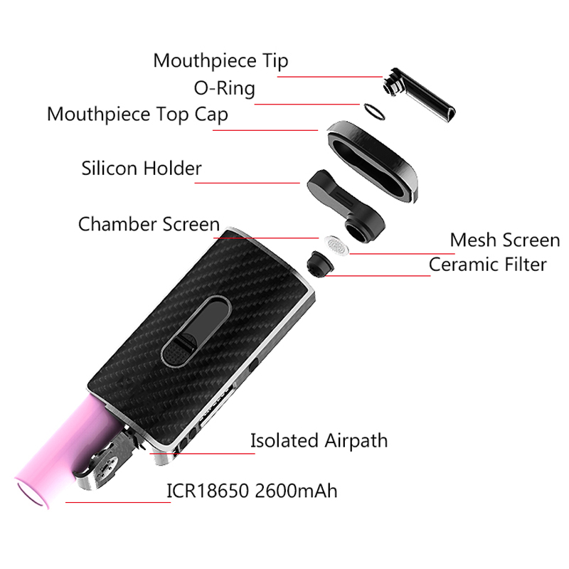 Original XMAX ACE Dry Herb Vap - Vape Battery 18650 review and price
